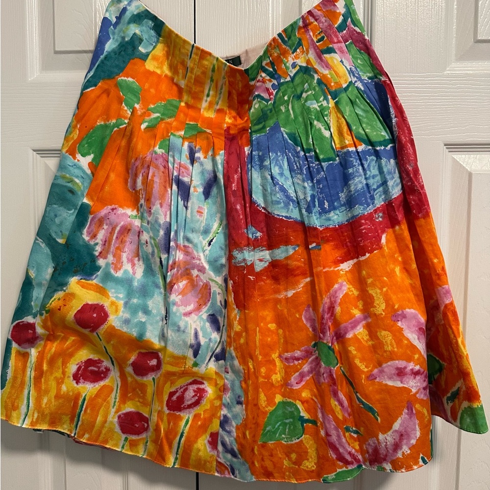 Vibrant Multicolor Skirt Ralph Lauren a-line skirt size 14